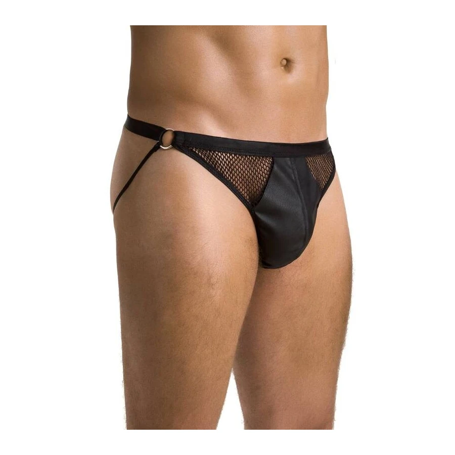 PASSION - 034 SLIP APERTO LUKE NERO L/XL